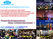 China Region Sales Marketing And Data Service 