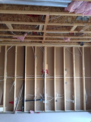 Framing,  Basemnt frost wall framing,   Drop down ceiling;  Residential a