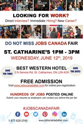 St Catharine's Job Fair - June 12th,  2019