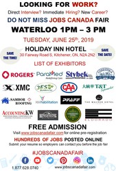 Waterloo Job Fair - June 25th,  2019