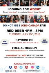 Red Deer Job Fair - July 23rd,  2019