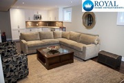 Boring to Beautiful Basement - Contact Royal Home Improvements