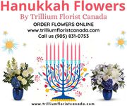 Celebrated Hanukkah with Candles and Flowers