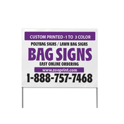 Custom White Lawn Bag Signs in Canada—Boost Local Business Visibility